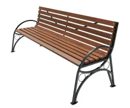 Скамейка стальная «Бульвар» 3,0 м (3 опоры)