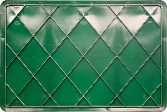 Ящик пластиковый перфорированный, 600x400x140 мм, 27 л, зеленый [705.02.02 м]