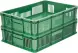 Ящик пластиковый перфорированный, 600x400x140 мм, 27 л, зеленый [705.02.02 м]