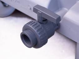 Кран шаровый пластиковый с внешней резьбой, 1 дюйм, черный [КШ 1]