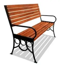 Скамейка стальная «Олимп» 3,0 м (3 опоры)