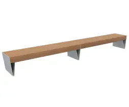 Скамейка стальная «Симпозиум» без спинки 1,8 м