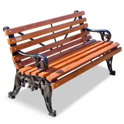 Скамейка чугунная «Белые ночи» с подлокотниками 3,0 м (3 опоры)