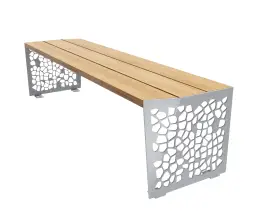 Скамейка стальная «Монс Филигран» без спинки