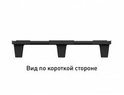 Паллет (поддон) пластиковый перфорированный на ножках, 1200х800х140 мм, ЭКО, черный [02.102.99R]