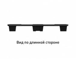 Паллет (поддон) пластиковый перфорированный на ножках, 1200х800х140 мм, ЭКО, черный [02.102.99R]