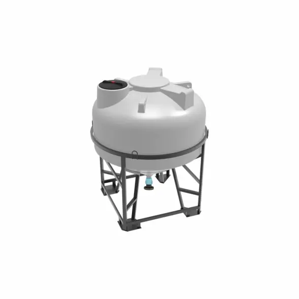 Емкость ЦКТ 3000 л с патрубком 160мм с фланцем белая в обрешетке