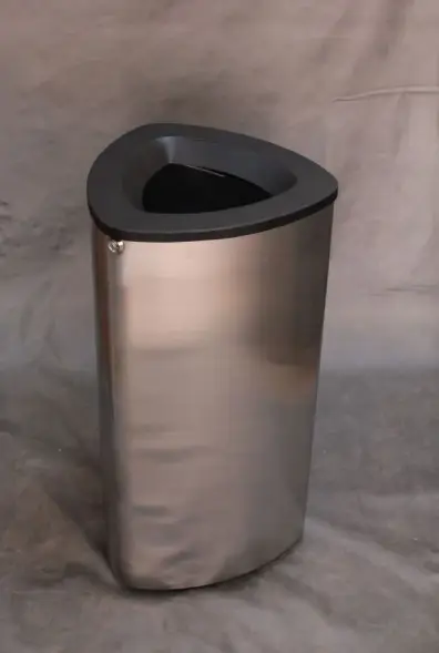 Урна-пепельница Абсолют, шлифованная/ полированная, пакетодержатель, 60 л