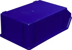 Ящик пластиковый сплошной, 500×310×183 мм, 28 л, синий [7965]
