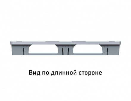 Паллет (поддон) пластиковый перфорированный вкладываемый на 3-х полозьях, 1200х800х150 мм, серый [02.122.91.PE]