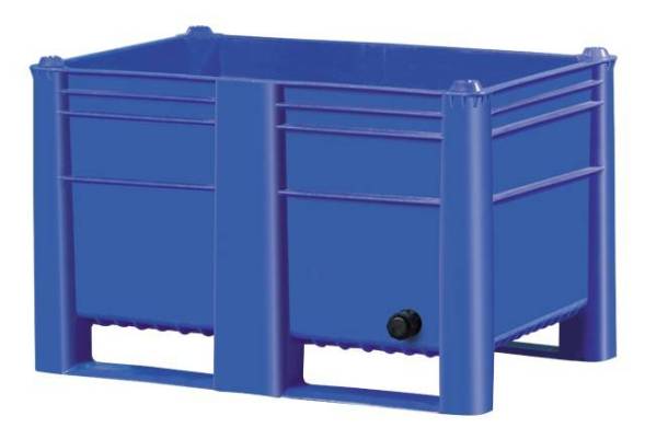 Большой пластиковый контейнер Type 800, сплошной с пробкой