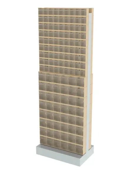 Стойка бежевая двусторонняя напольная Стелла-техник 406-09-08-00-B