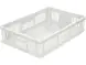 Ящик пластиковый перфорированный, 600×400×140 мм, 27 л, белый [705.02.02 м]