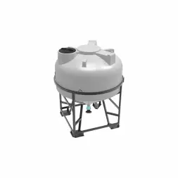 Емкость ЦКТ 3000 л с патрубком 90мм с фланцем под плотность до 1,2 г/см³ белая в обрешетке