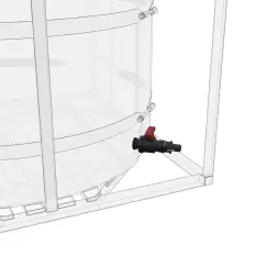 Сливной кран G2 с БРС комплект для установки на одну емкость