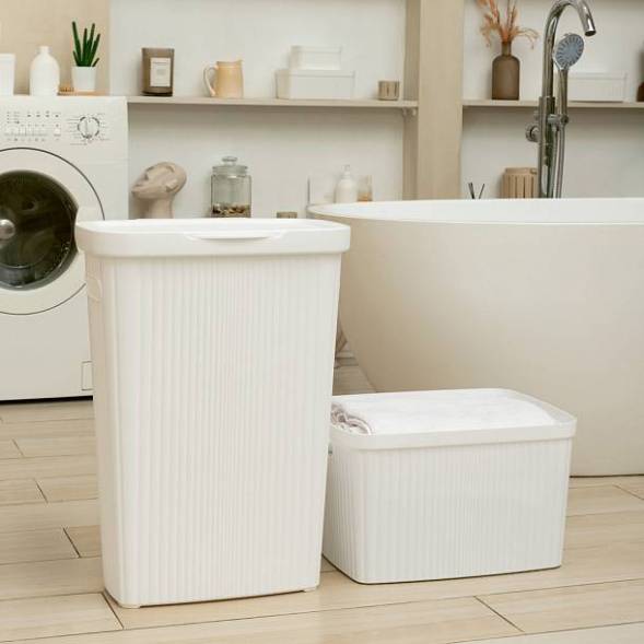 Корзина для белья Velvet, 35л, белый