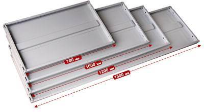 Полка для стеллажей окрашенная СТФ, 1000x600 мм, RAL 7035 [КГ028903]