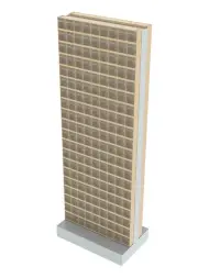 Стойка бежевая двусторонняя напольная Стелла-техник 406-20-00-00-B