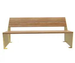 Скамейка стальная «Монс» 1,5 м (со спинкой)