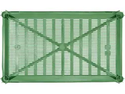 Ящик пластиковый перфорированный, 500x300x120 мм, 18 л, зеленый [121]