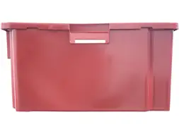 Ящик сплошной пластиковый, 600x400x300 мм, 52 л, красный [218-1]