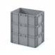 Евроконтейнер пластиковый с усиленным дном ЕС-6442, 600х400х420 мм, серый