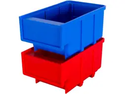 Контейнер полочный пластиковый, 170x105x80 мм, 1.43 л, красный [6001]