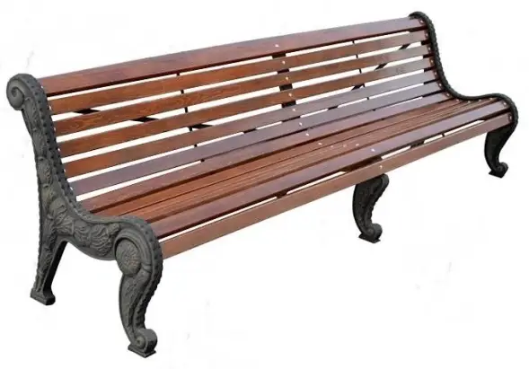 Скамейка чугунная «Городская роща» 3,0 м (3 опоры)
