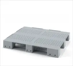 Стеллажный перфорированный пластиковый поддон на трех полозьях 1200х1000 с бортиком