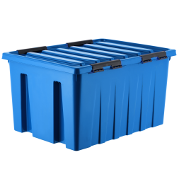 Контейнер с крышкой и клипсами Rox Box Original, 120 л, 740x565x400 мм, синий [120-00.06]