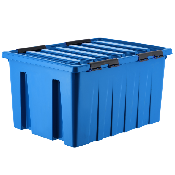 Контейнер с крышкой и клипсами Rox Box Original, 120 л, 740x565x400 мм, синий [120-00.06]