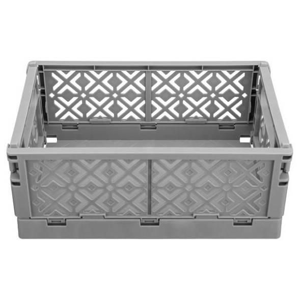 Ящик пластиковый складной ECONOVA Stocky L, 334х250х155 мм, 10.5 л, серый [434297311]