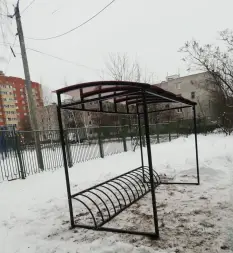 Велопарковка с навесом Velo-9 15 мест (3340 мм)