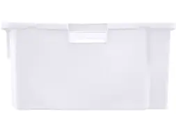 Ящик сплошной пластиковый, 600x400x300 мм, 52 л, белый [218-1]