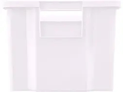 Ящик сплошной пластиковый, 600x400x300 мм, 52 л, белый [218-1]