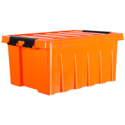 Контейнер с крышкой и клипсами Rox Box Original, 16 л, 415x300x190 мм, оранжевый