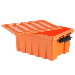 Контейнер с крышкой и клипсами Rox Box Original, 16 л, 415x300x190 мм, оранжевый