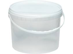 Ведро пластиковое круглое с белой крышкой, 5.5 л [4159]