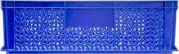 Ящик пластиковый перфорированный, 600x400x180 мм, 35 л, синий [706.01.01 м]