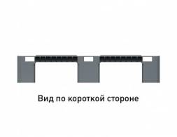 Паллет (поддон) пластиковый сплошной на 3-х полозьях усиленный, 1200x800x150 мм, серый [02.117.F.91.PEF.S.Т20Х]