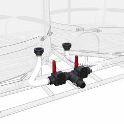 Комплект полного слива боковой с кранами G3 на две емкости TR
