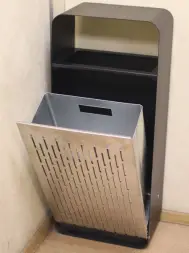 Урна Красный Октябрь, 430х260х985 мм, шлифованная, 50 л