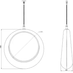 Качели подвесные «Ring» с подсветкой Подсветка RGB/W