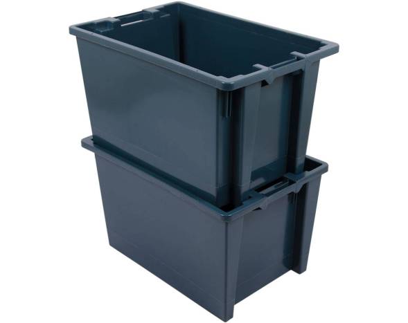 Пластиковый ящик 600х400х350 конусный сплошной