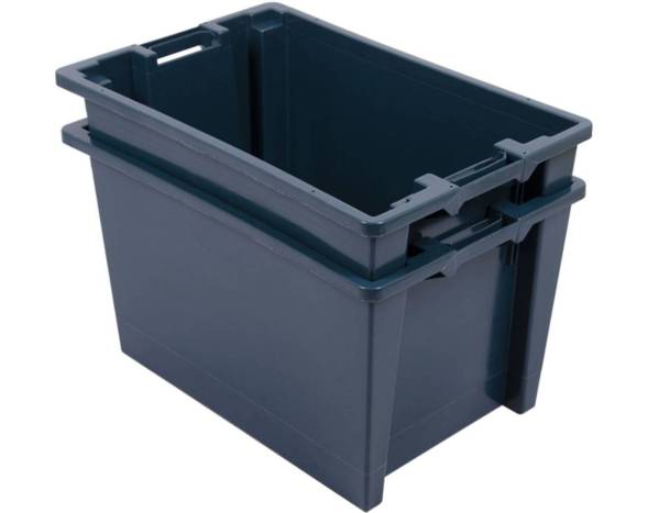 Пластиковый ящик 600х400х350 конусный сплошной