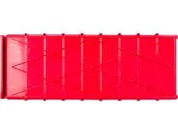 Контейнер полочный пластиковый, 500x185x100 мм, 9.25 л, красный [6004]