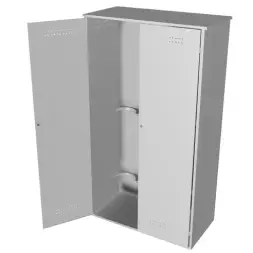 Шкаф металлический для 4х кислородных баллонов 1,2мм 1800x1040x410 мм Светло-серый