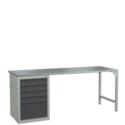 Верстак 2000 с тумбой с 5 выдвижными ящиками [17358]