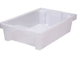 Ящик пластиковый со сплошными стенками и дном, 600х400х150 мм, белый [225-1]