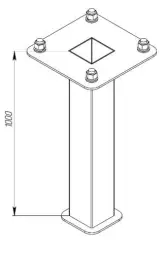 Закладная деталь для спортивного оборудования «Фристайл» 1,0 м (Б)